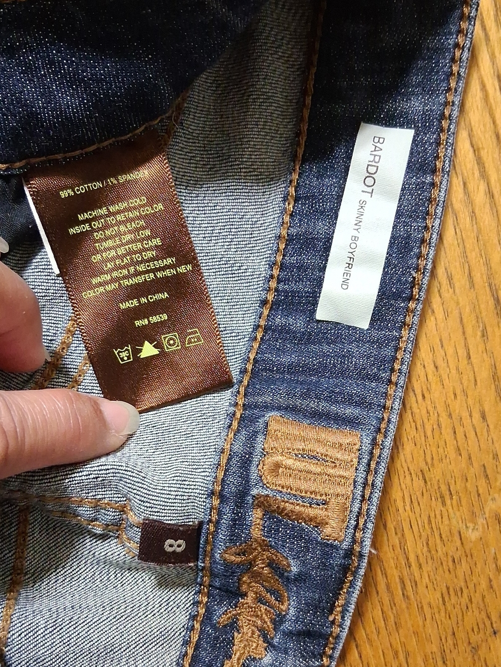 KUT FROM THE KLOTH 8 Womens JEANS BARDOT SKINNY BOYFRIEND  DENIM Pants Used - Picture 5 of 6